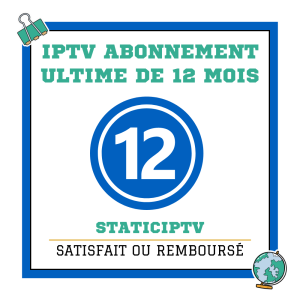 IPTV Abonnement Ultime de 12 mois